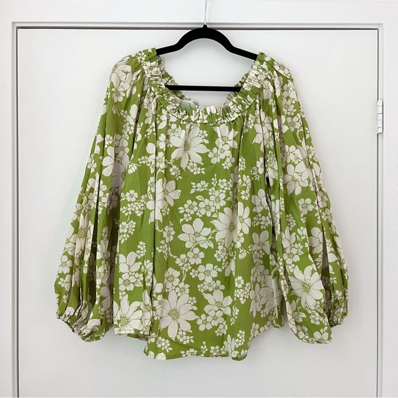 NWT Alemais Leisa Off-Shoulder Floral Cotton Blouse 8 - Picture 3 of 13
